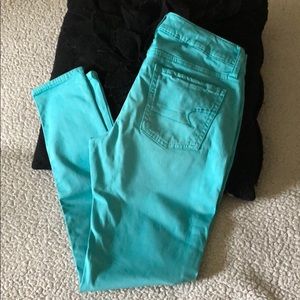 American Eagle Teal Skinny’s